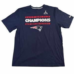 Nike New England Patriots Super Bowl XLIX Champions Navy Blue Tee XL